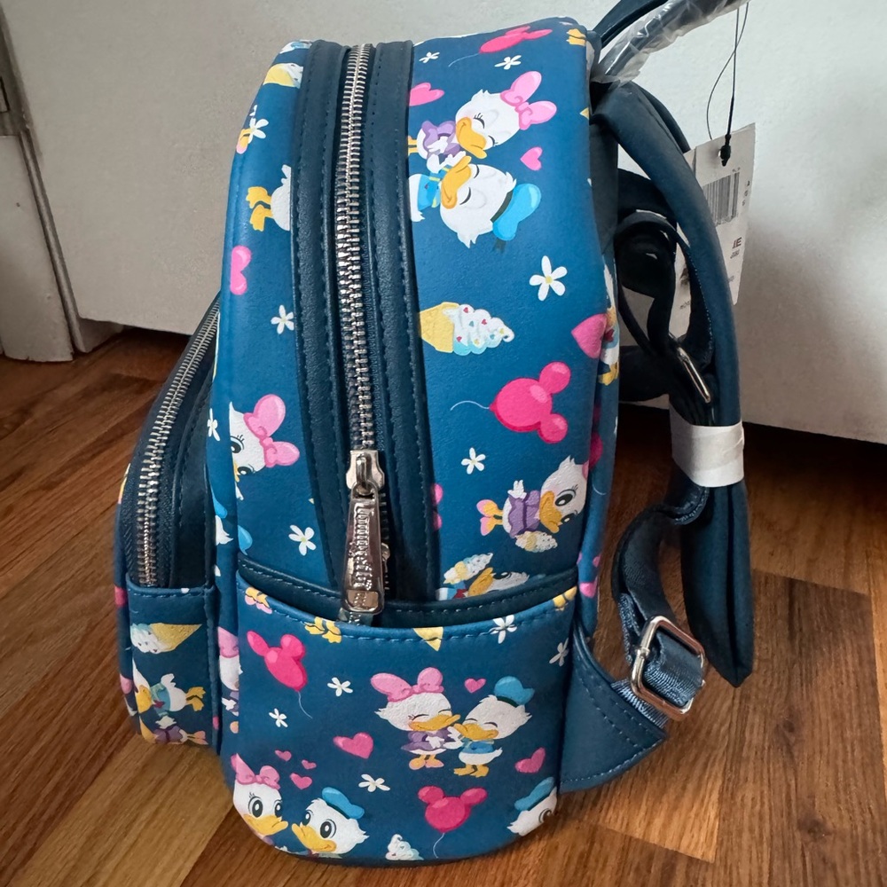 Loungefly Disney Parks Exclusive Donald & Daisy Mini Backpack - Picture 3 of 7